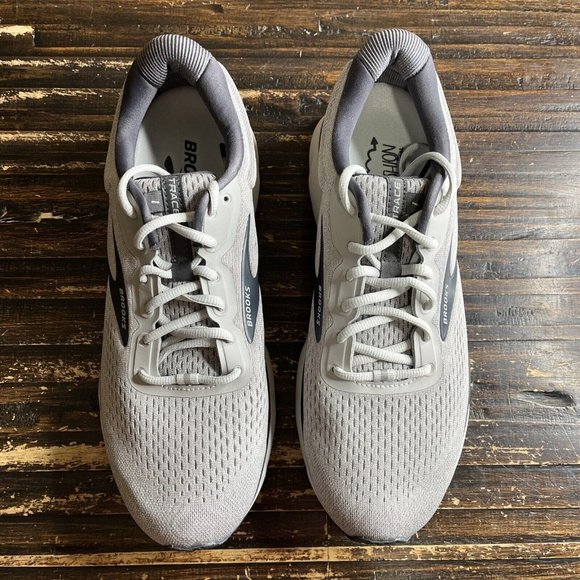 NEW Brooks Trace 1 Gray Running Comfort Shoes Sneakers 1103641D097 Men's Size 11 - Picture 4 of 7